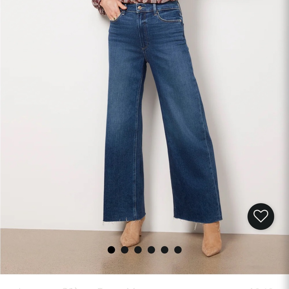 PAIGE ANESSA Size 27 Wide Leg Jeans, 31" inseam